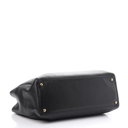 Chanel Calfskin Cerf Executive Shopper Tote Black 5 of 10