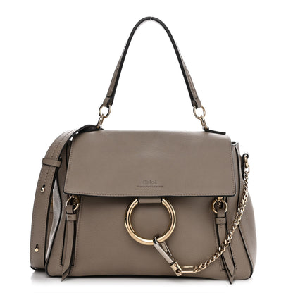 Chloe Calfskin Medium Faye Day Shoulder Bag Motty Grey 1 of 17
