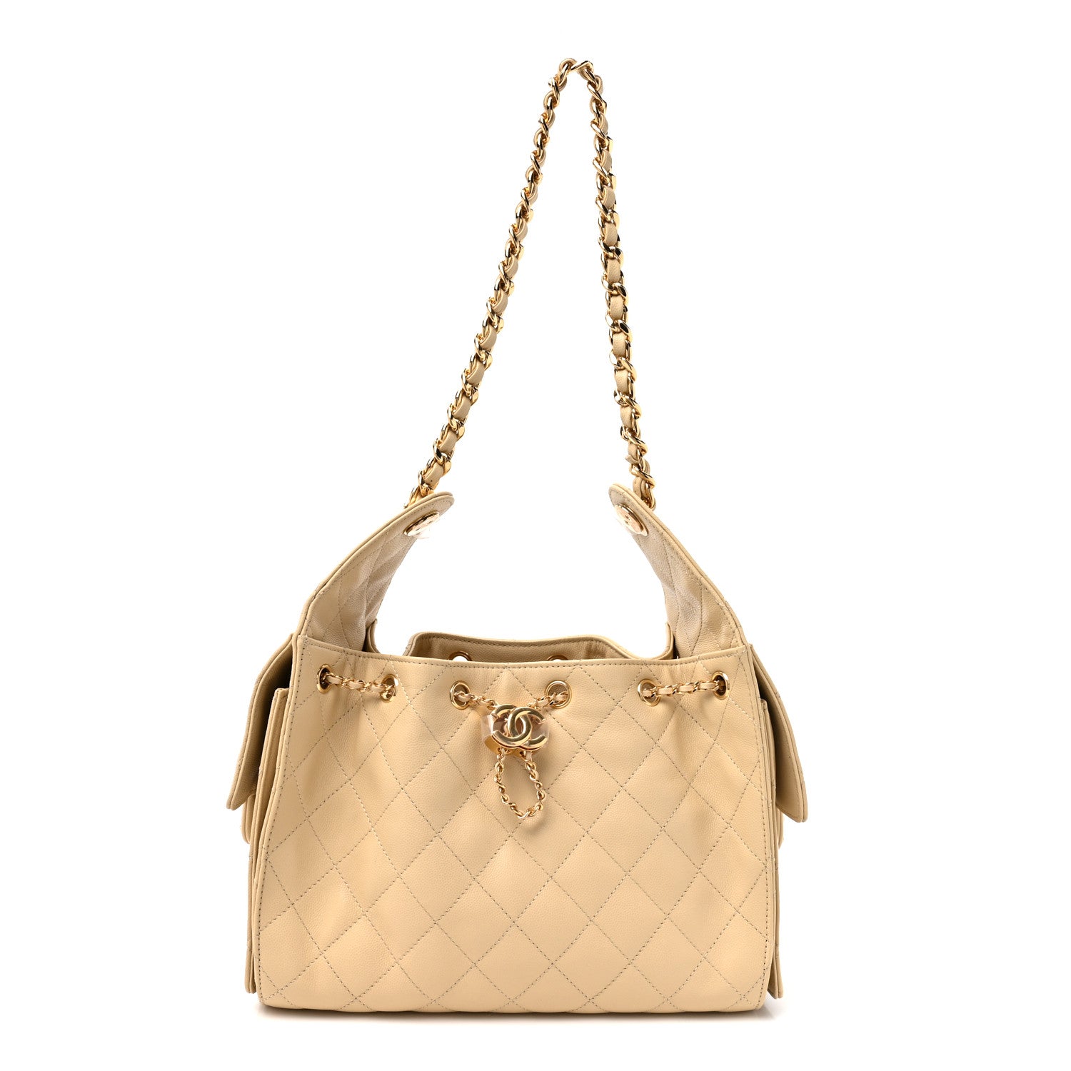 Chanel Caviar Quilted Small Chanel 25 Handbag Light Beige 1 of 11