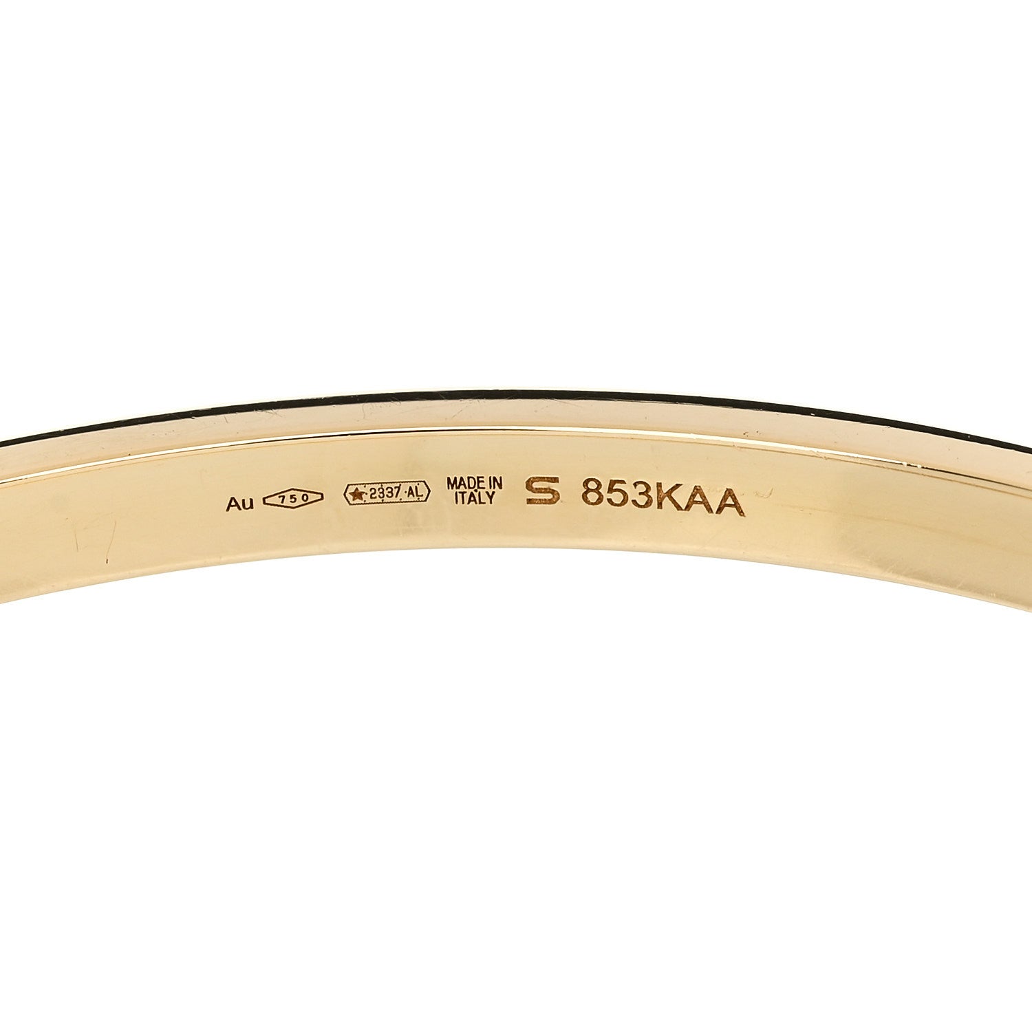 Bulgari 18K Yellow Gold B.Zero1 Essential Bangle Bracelet S 3 of 4