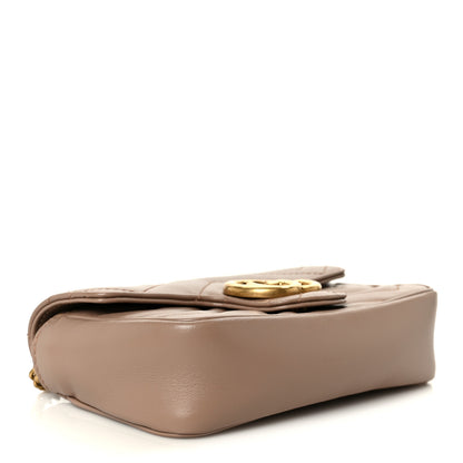 Gucci Calfskin Matelasse Super Mini GG Marmont Shoulder Bag Porcelain Rose 4 of 11