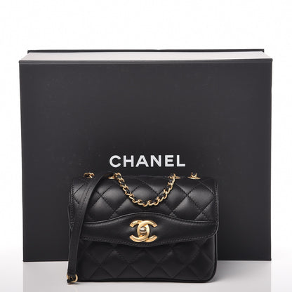 Chanel Lambskin Quilted Small Coco Vintage Flap Black 8 of 8