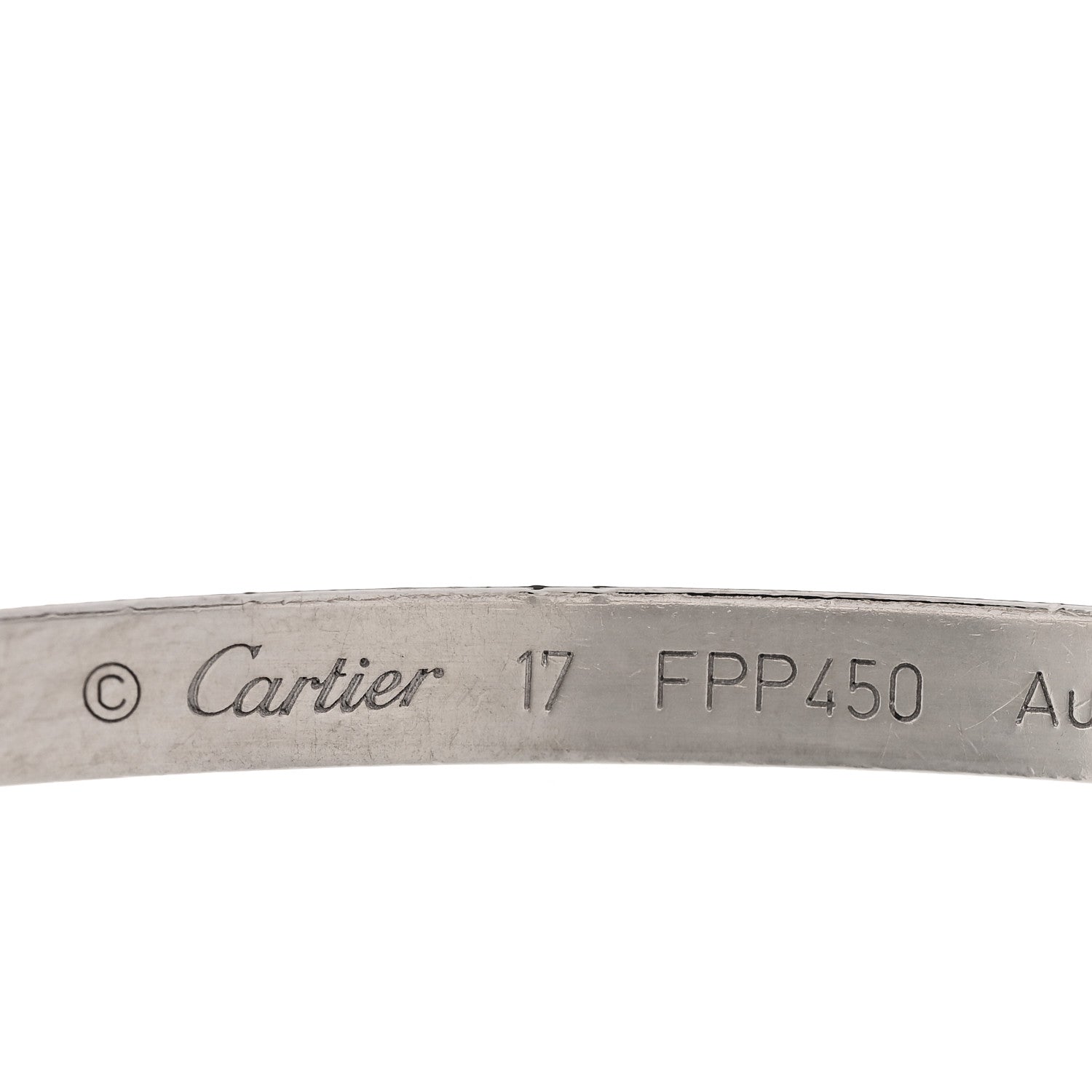 Cartier 18K White Gold Small LOVE Bracelet 17 5 of 6
