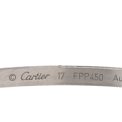Cartier 18K White Gold Small LOVE Bracelet 17 5 of 6