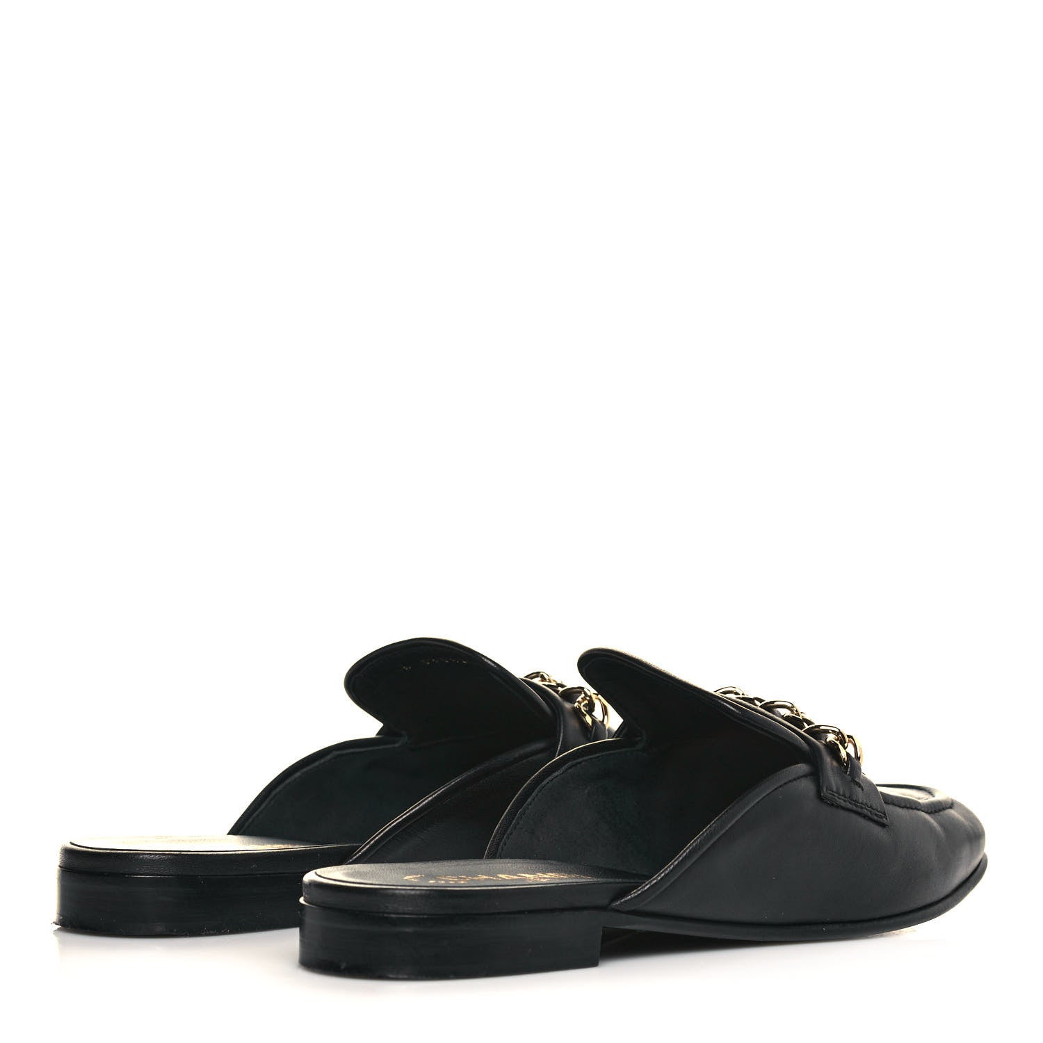 Chanel Lambskin Chain CC Mules 40 Black 4 of 9