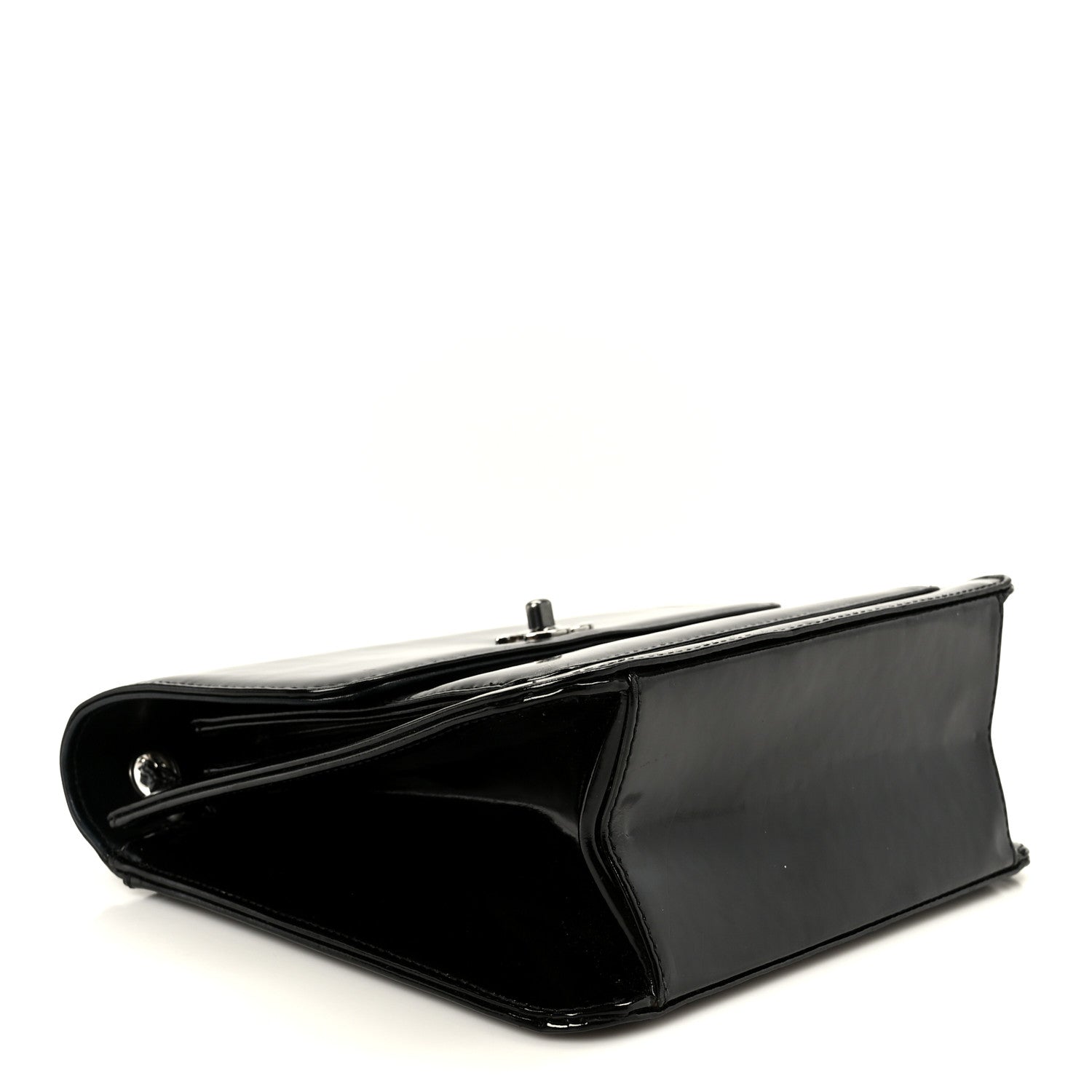Chanel Glazed Calfskin Single Flap Black 3 of 11