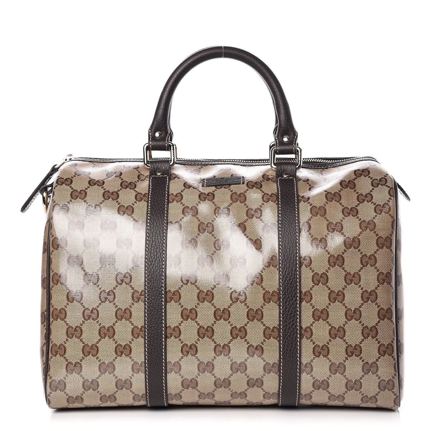 Crystal Monogram Medium Joy Boston Dark Brown