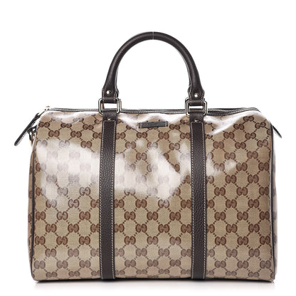 Gucci Crystal Monogram Medium Joy Boston Dark Brown 1 of 10
