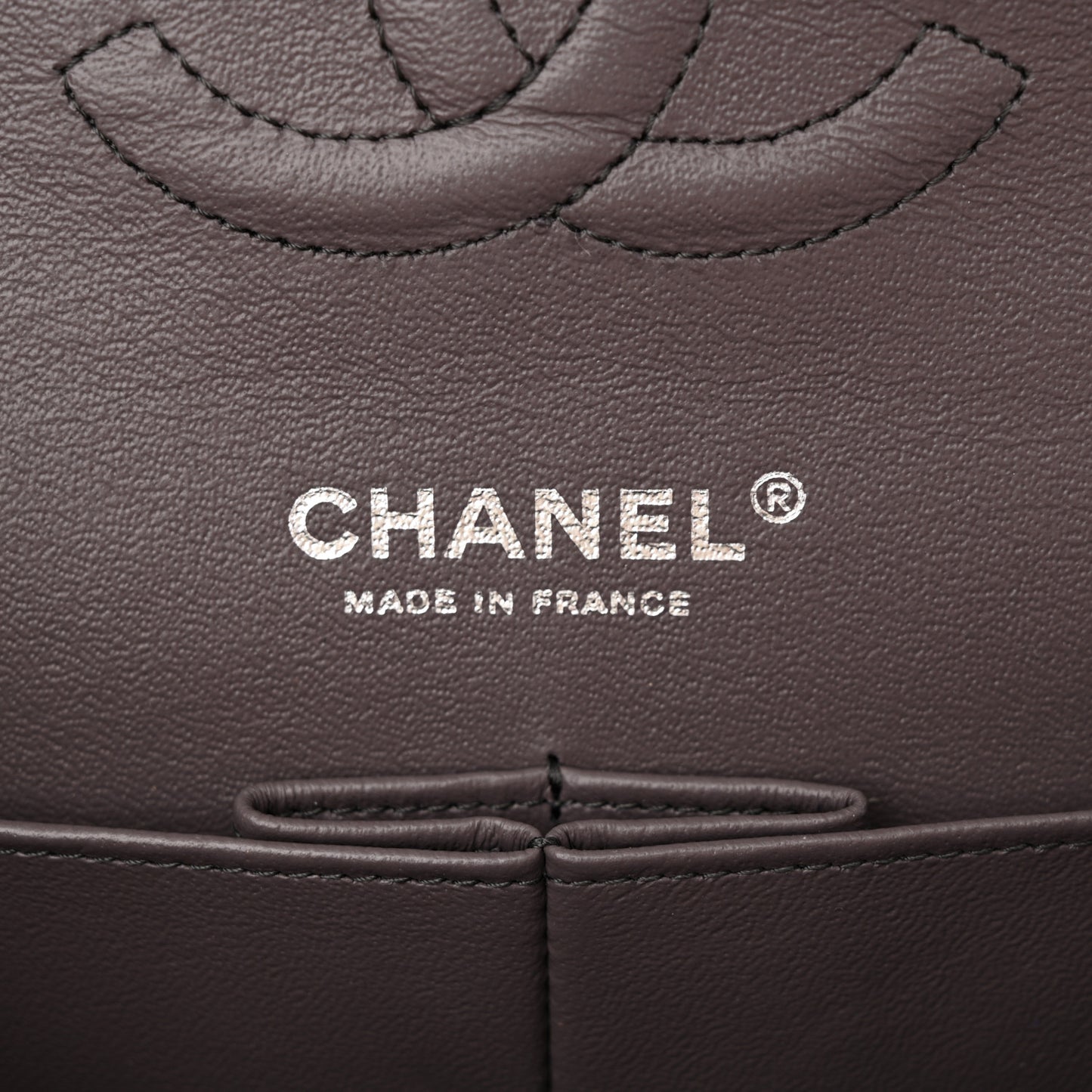 Iridescent Goatskin Quilted Medium Double Flap Purple