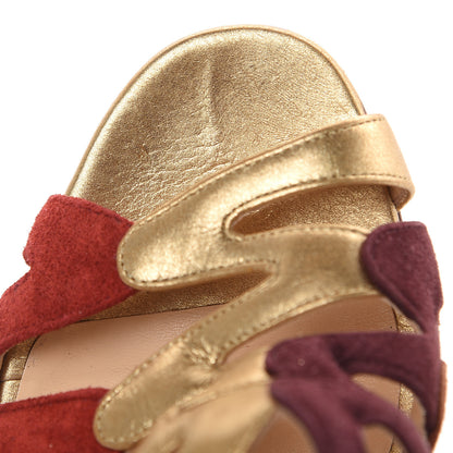 Christian Louboutin Suede Metallic Cutout 100 Booties 38 Multicolor 14 of 14