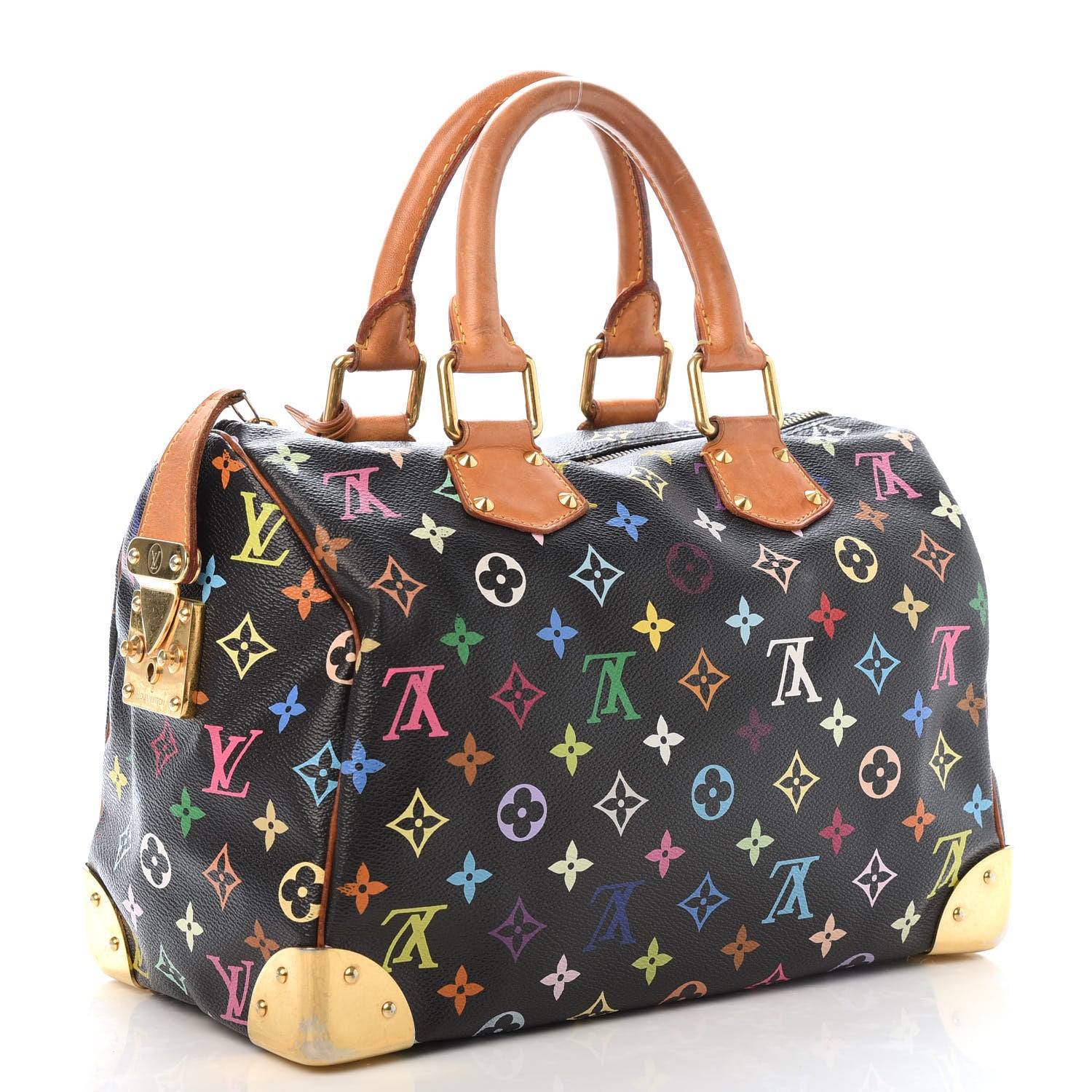 Louis Vuitton Monogram Multicolor Speedy 30 Black 3 of 12