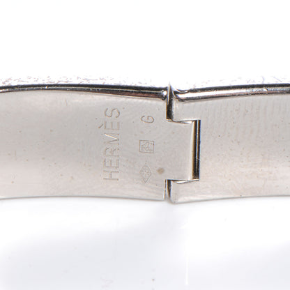 Hermes Enamel Printed Narrow Forest Animals Bracelet 62 Pink 4 of 6