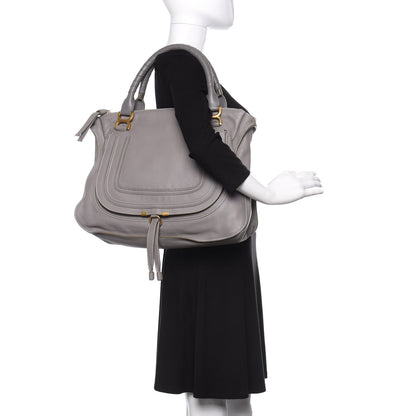 Chloe Calfskin Large Marcie Satchel Cashmere Grey 2 of 13