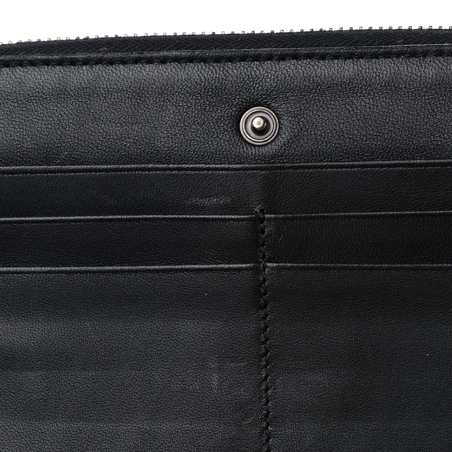 Nappa Intrecciato Zip Around Wallet Black