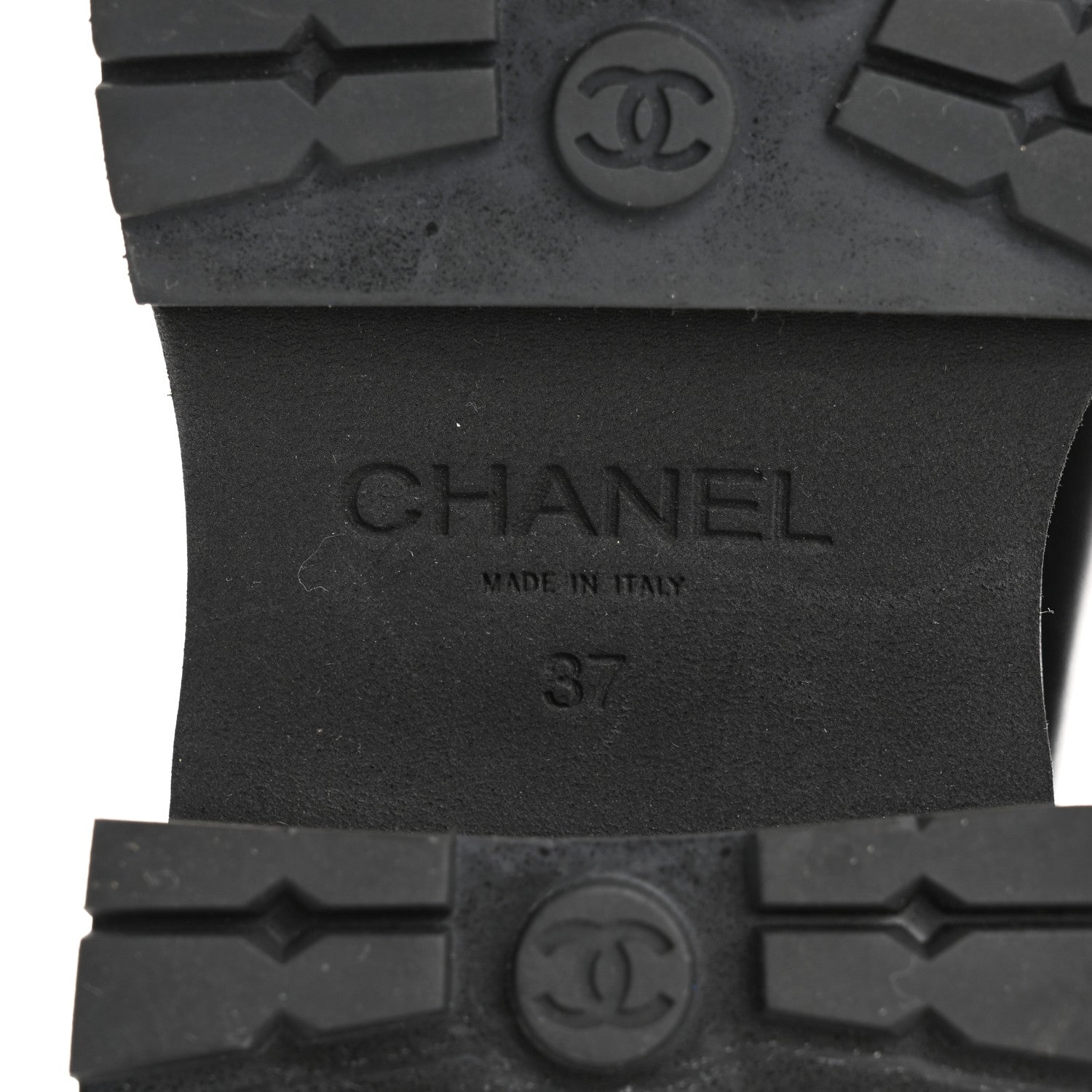 Chanel Calfskin Patent Cap Toe Ankle Boots 37 Black 8 of 13