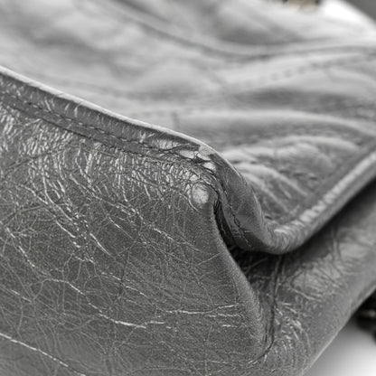 Saint Laurent Crinkled Calfskin Matelasse Monogram Medium Niki Chain Satchel Fog 9 of 13