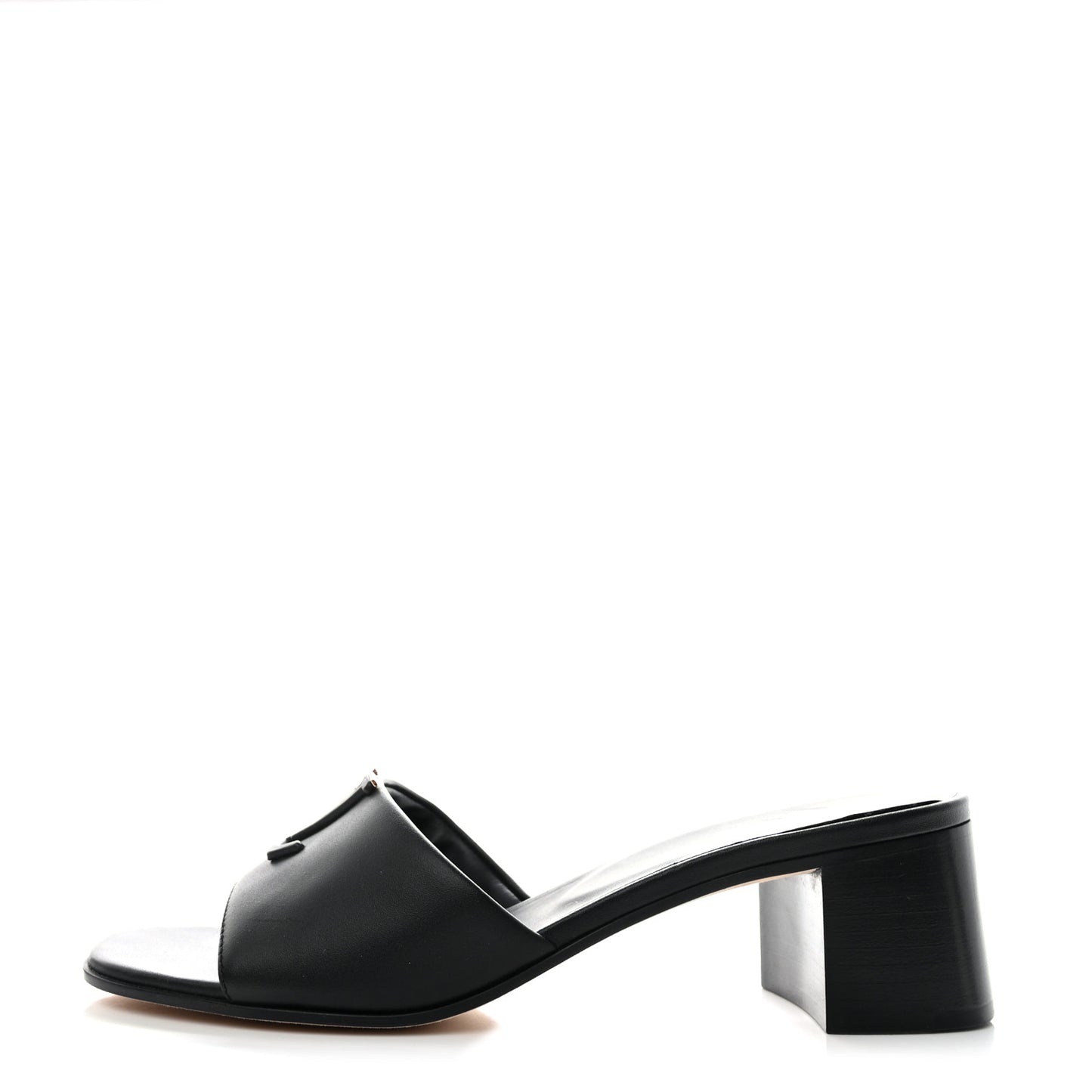 Calfskin LV Capri Mules 38.5 Black