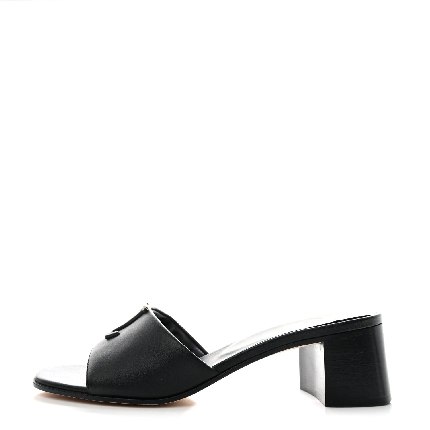 Louis Vuitton Calfskin LV Capri Mules 38.5 Black 1 of 9