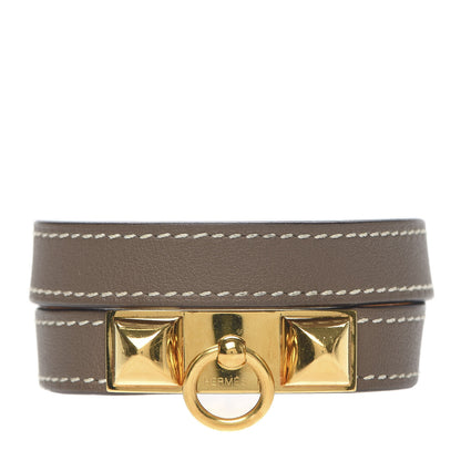 Hermes Swift Rivale Double Tour Bracelet S Etoupe 1 of 6