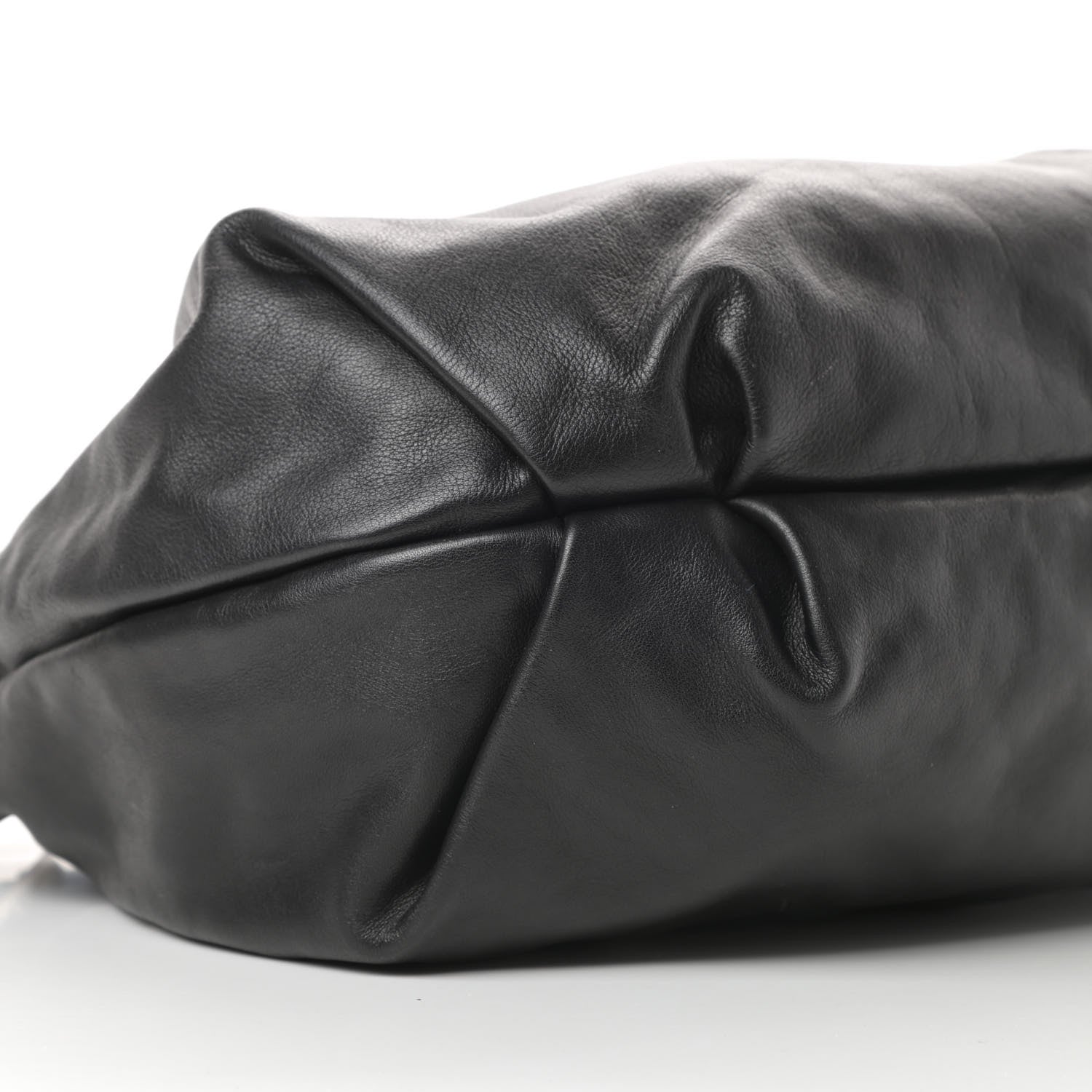 Prada Soft Calfskin Pleated Hobo Black 10 of 15