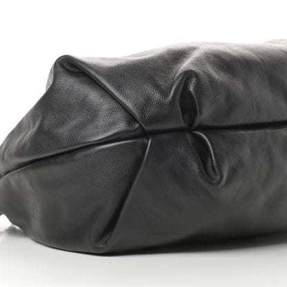 Prada Soft Calfskin Pleated Hobo Black 10 of 15