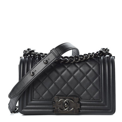 Chanel Calfskin Quilted Small Boy Flap So Black 1 of 12