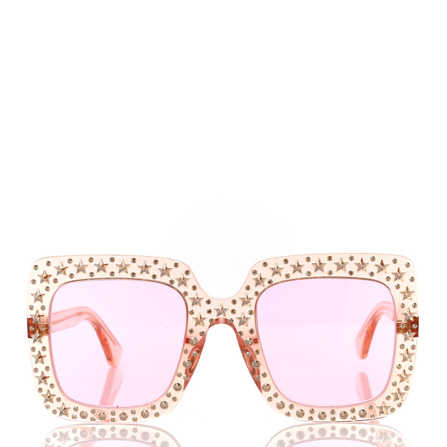 Acetate Crystal Oversize Sunglasses GG0148S Pink