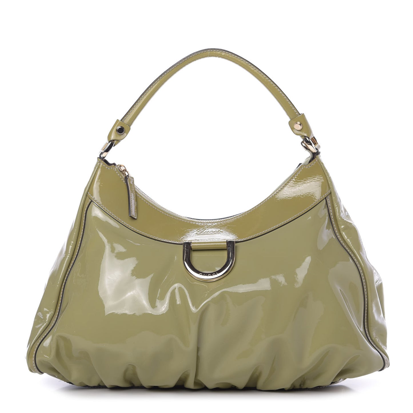 Patent Large D Ring Hobo Green