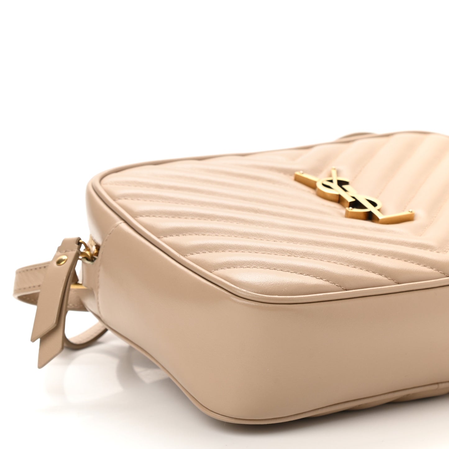 Calfskin Matelasse Monogram Lou Camera Bag Dark Beige