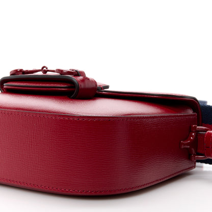 Gucci Azalea Calfskin Web Monochrome Horsebit 1955 Shoulder Bag New Cherry Red 12 of 12