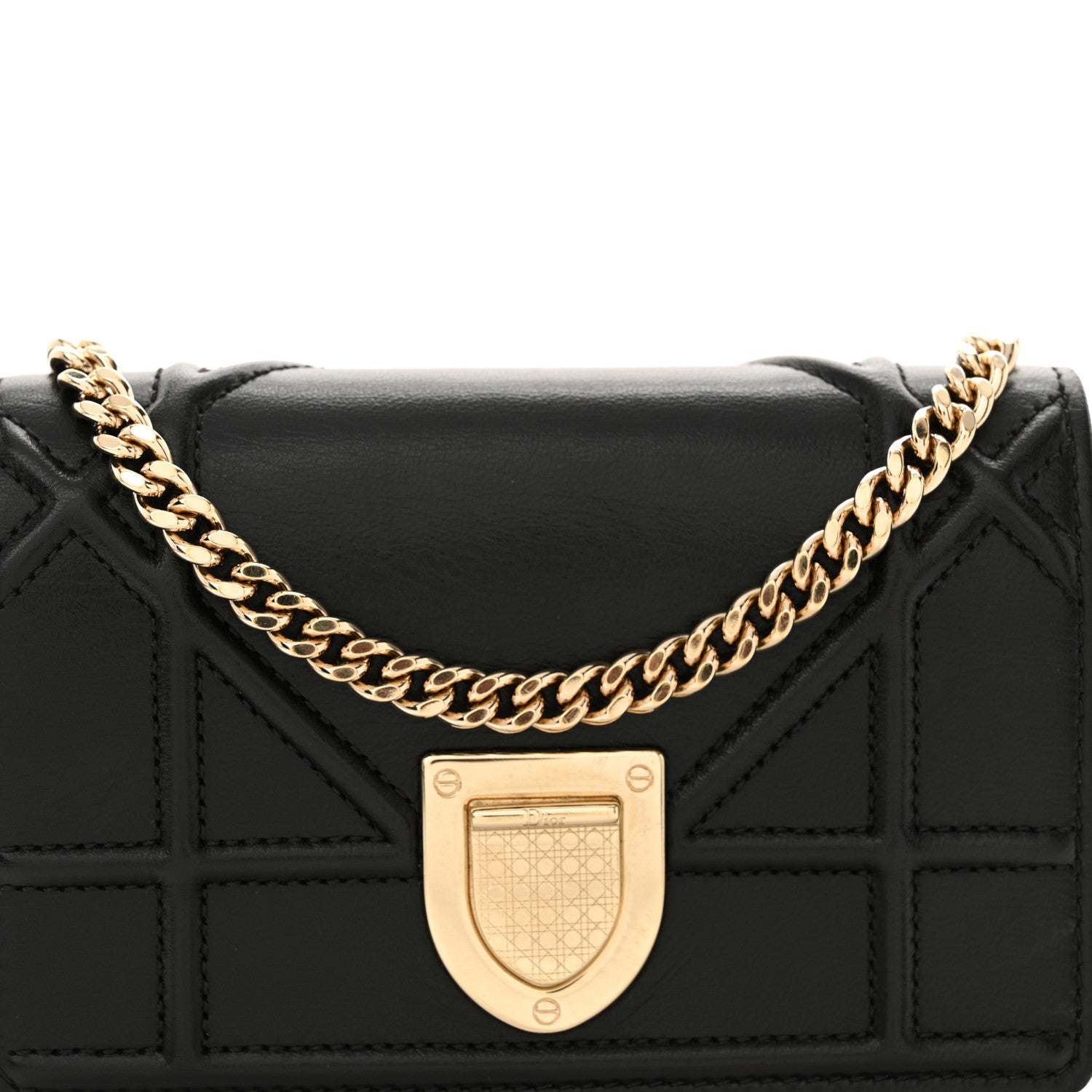 Christian Dior Lambskin Baby Diorama Flap Bag Black 1701209