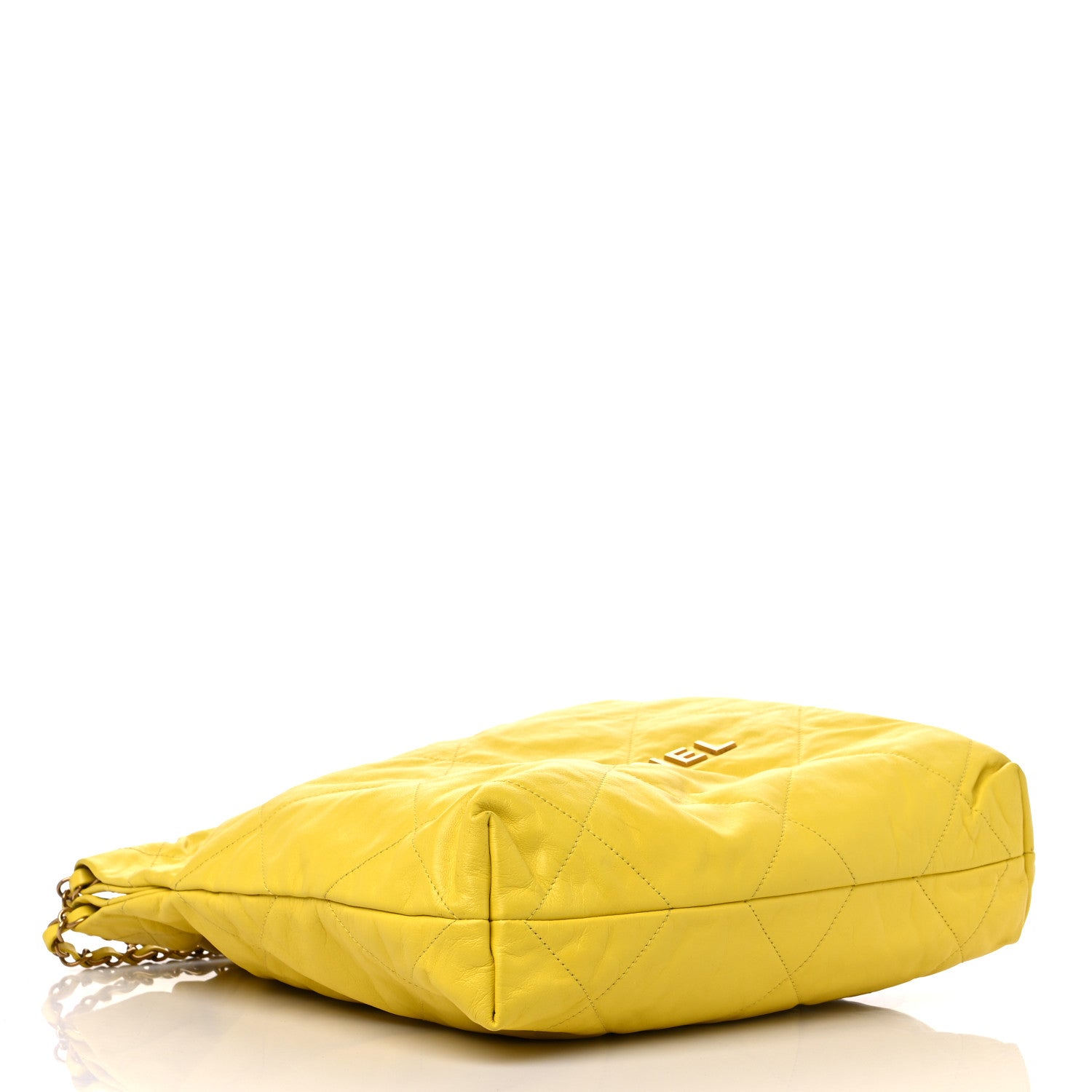 Chanel Shiny Calfskin Quilted Small Chanel 22 Yellow 4 of 14