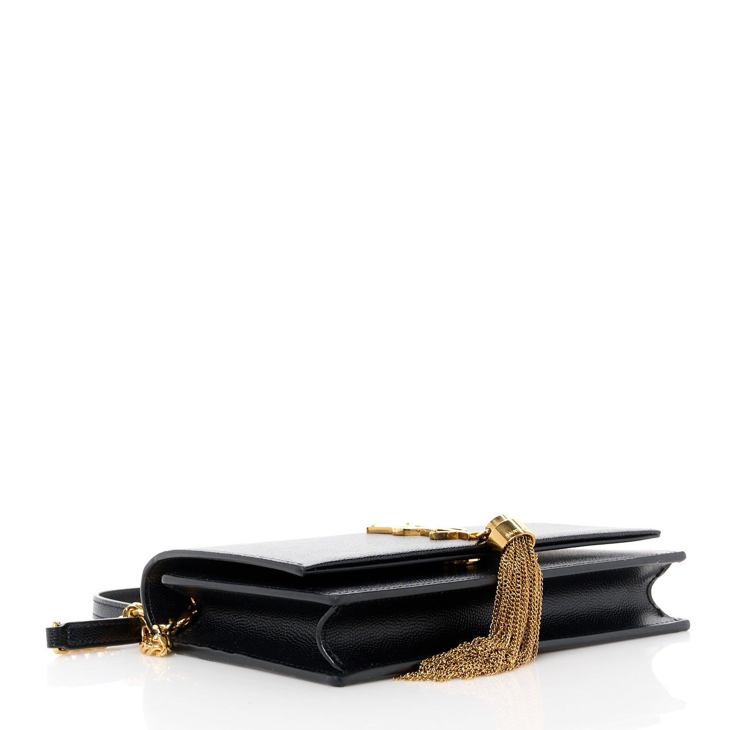 Grain De Poudre Classic Monogram Kate Tassel Chain Wallet Black