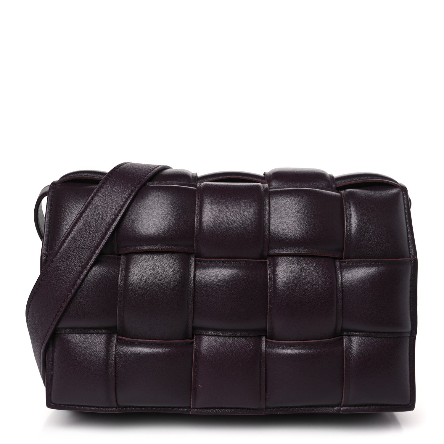 Bottega Veneta Nappa Maxi Intreccio Padded Cassette Crossbody Bag Plum 1 of 8