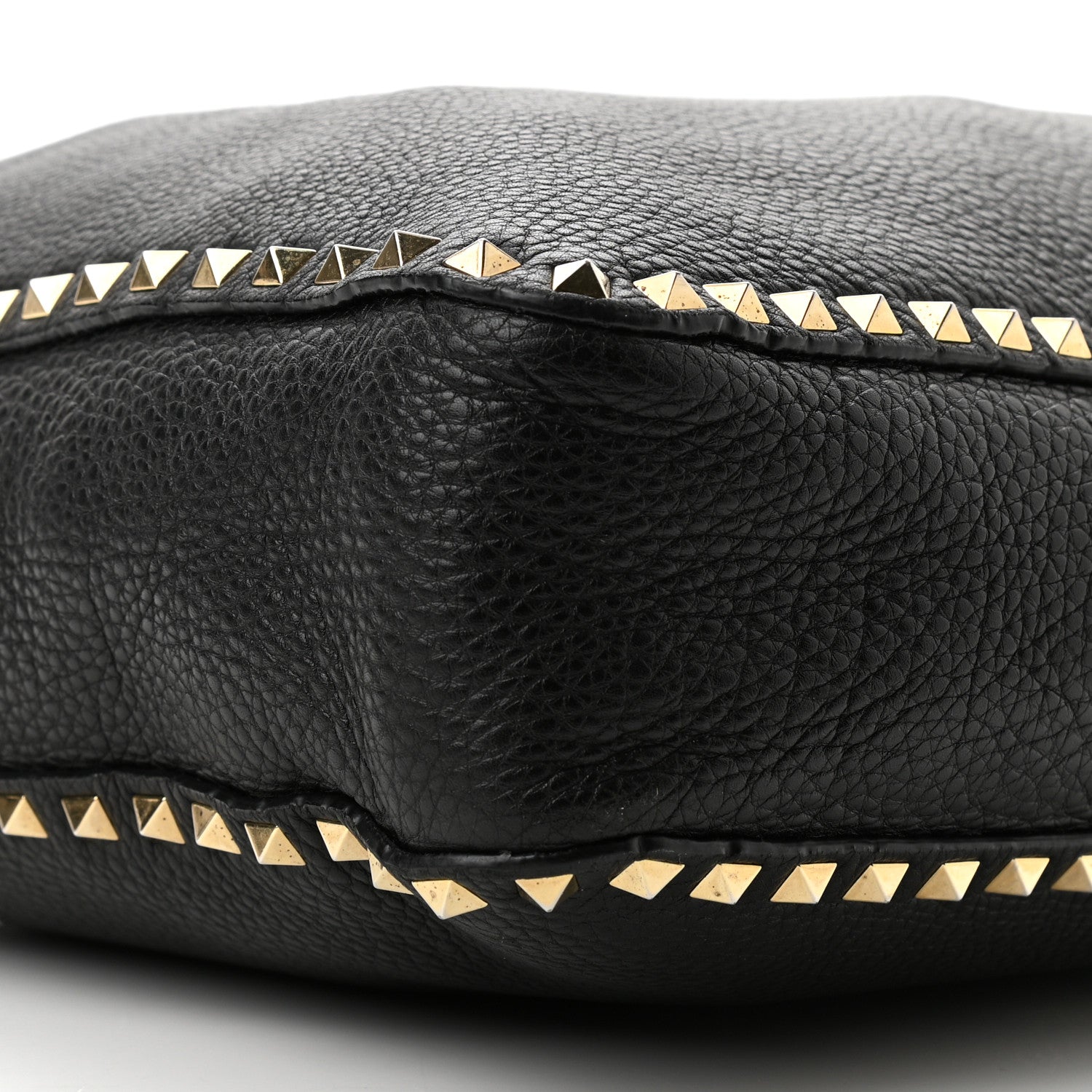 Valentino Garavani Pebbled Calfskin Large Rockstud Flip-Lock Messenger Bag Black 9 of 10