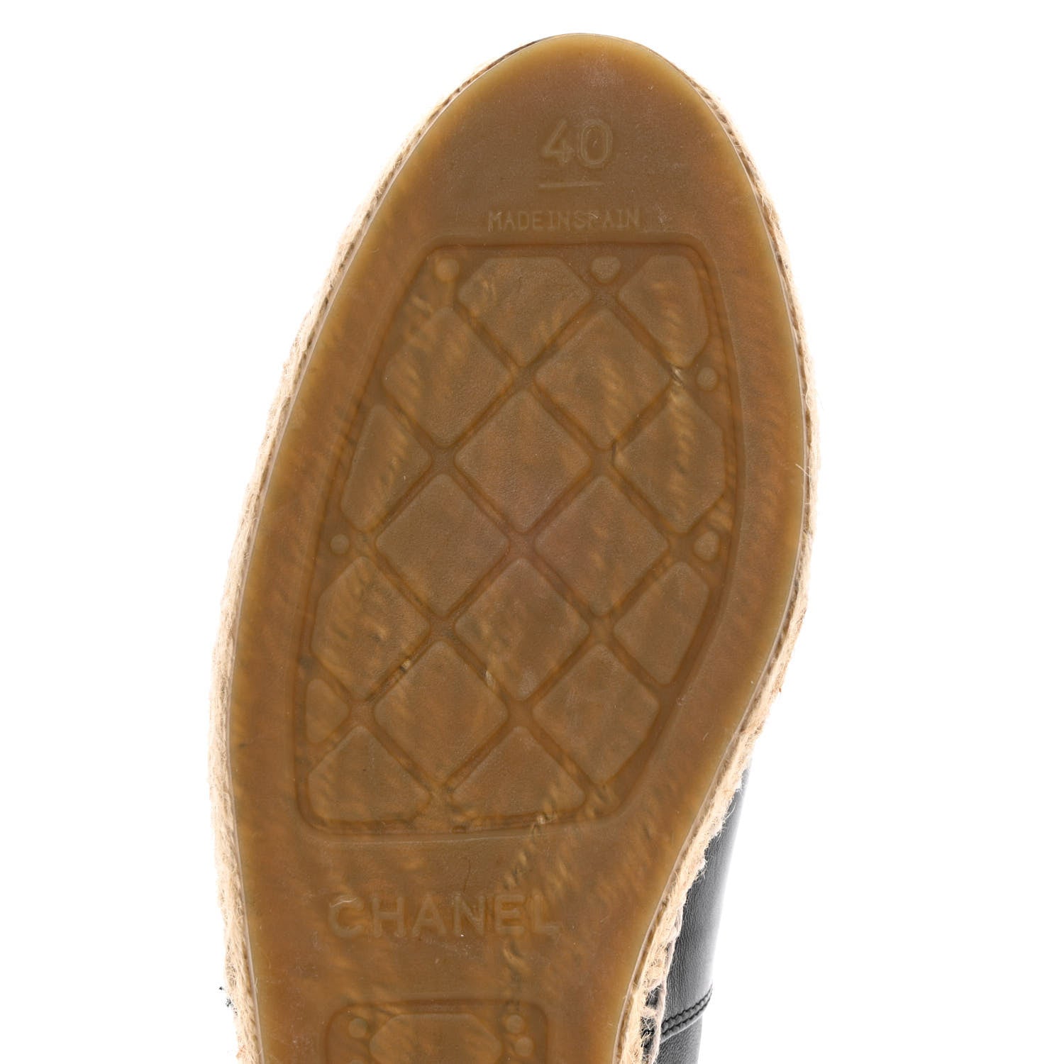 Chanel Lambskin CC Espadrilles 40 Black 8 of 11