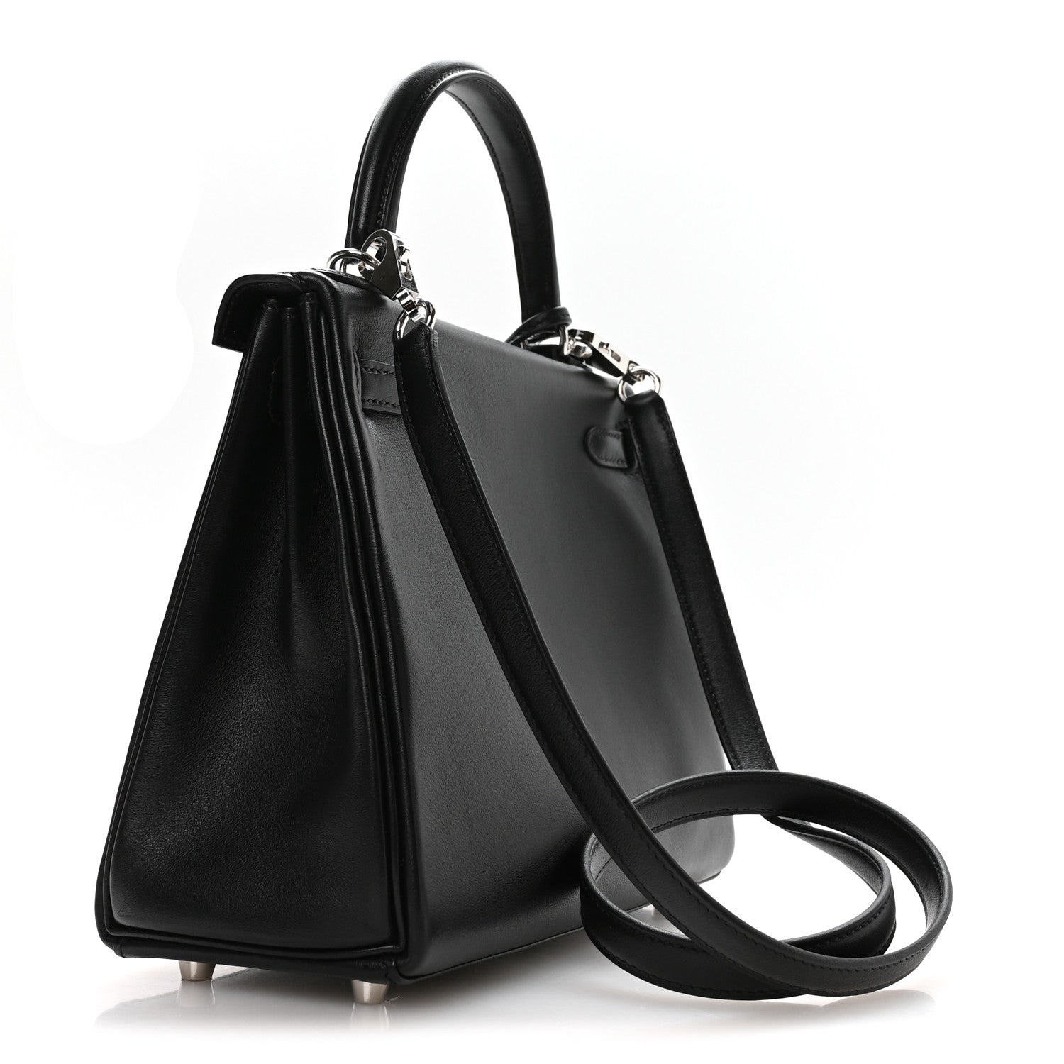 Hermes Cheri Calfskin Kelly Retourne 25 Black 3 of 11