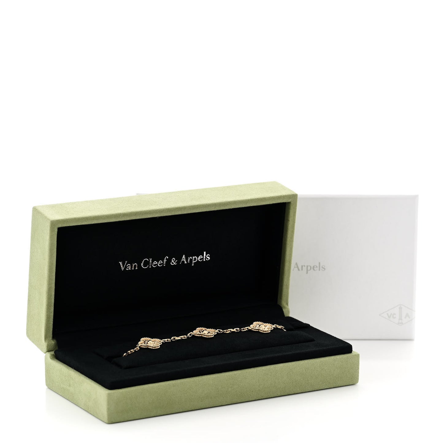 18K Yellow Gold 5 Motifs Vintage Alhambra Bracelet