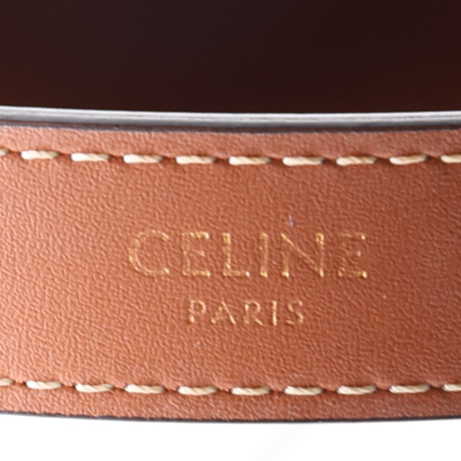 Celine Canvas Calfskin Ava Triomphe Shoulder Bag White 5 of 10