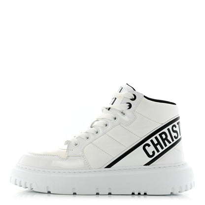 Christian Dior Nylon Fabric Womens D-Player High Top Sneakers 36 White Black 1 of 12