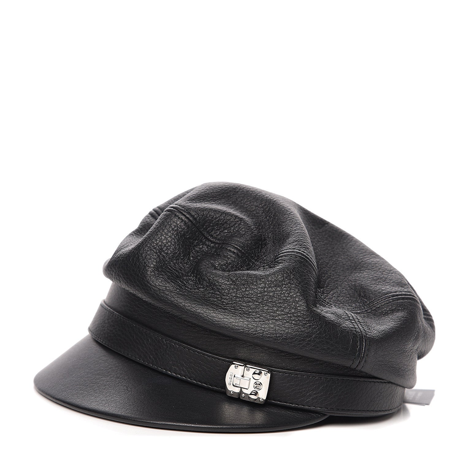 Gucci Calfskin Cellarius Hat S Black 1 of 6