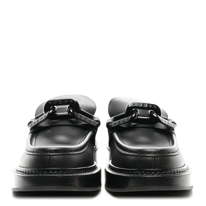 Louis Vuitton Calfskin Oversized Chain Academy Loafers 40 Black 2 of 8
