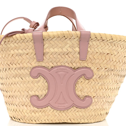 Celine Raffia Calfskin Triomphe Teen Panier Vintage Pink 7 of 10
