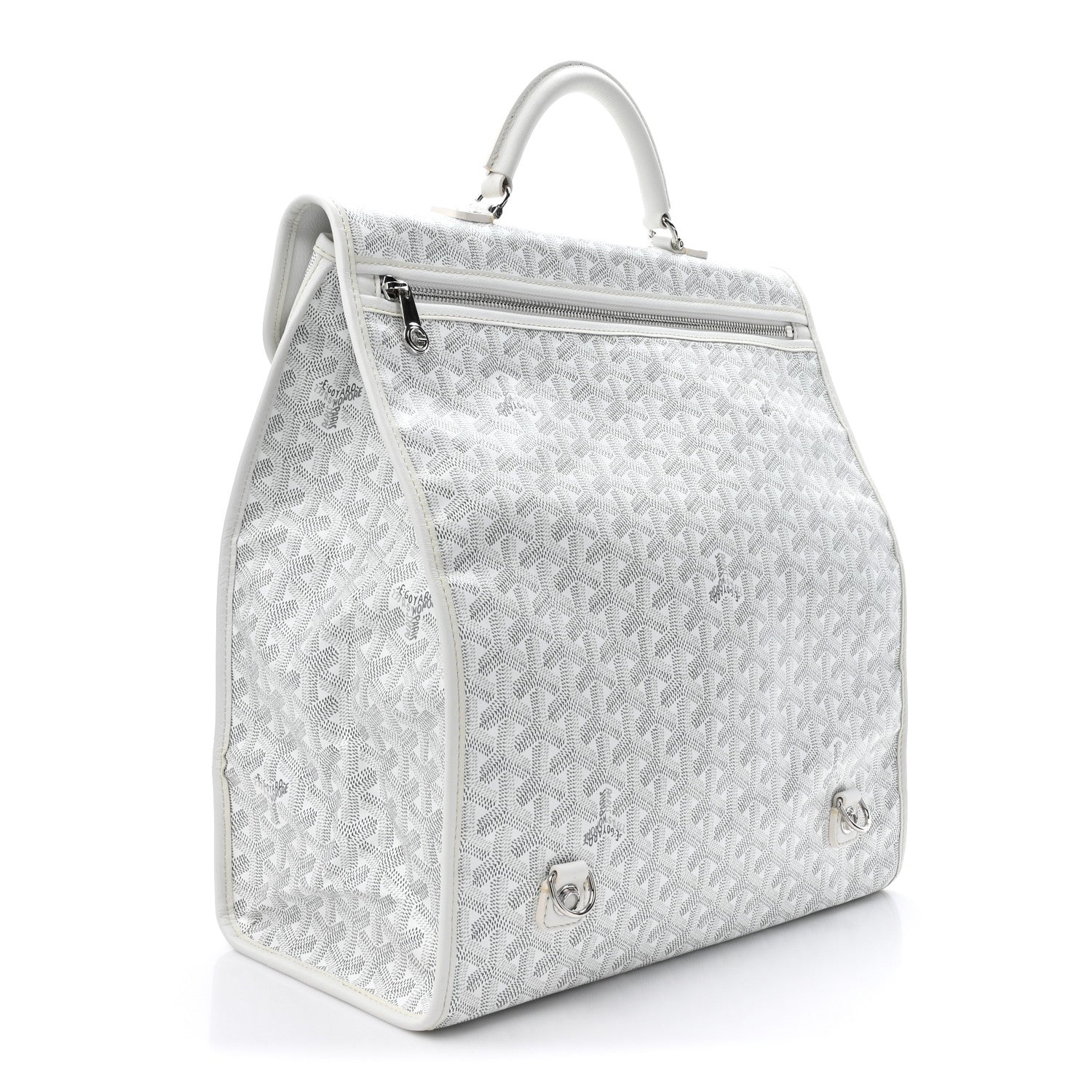Goyard Goyardine Saint Leger Soft Briefcase Backpack White 3 of 9