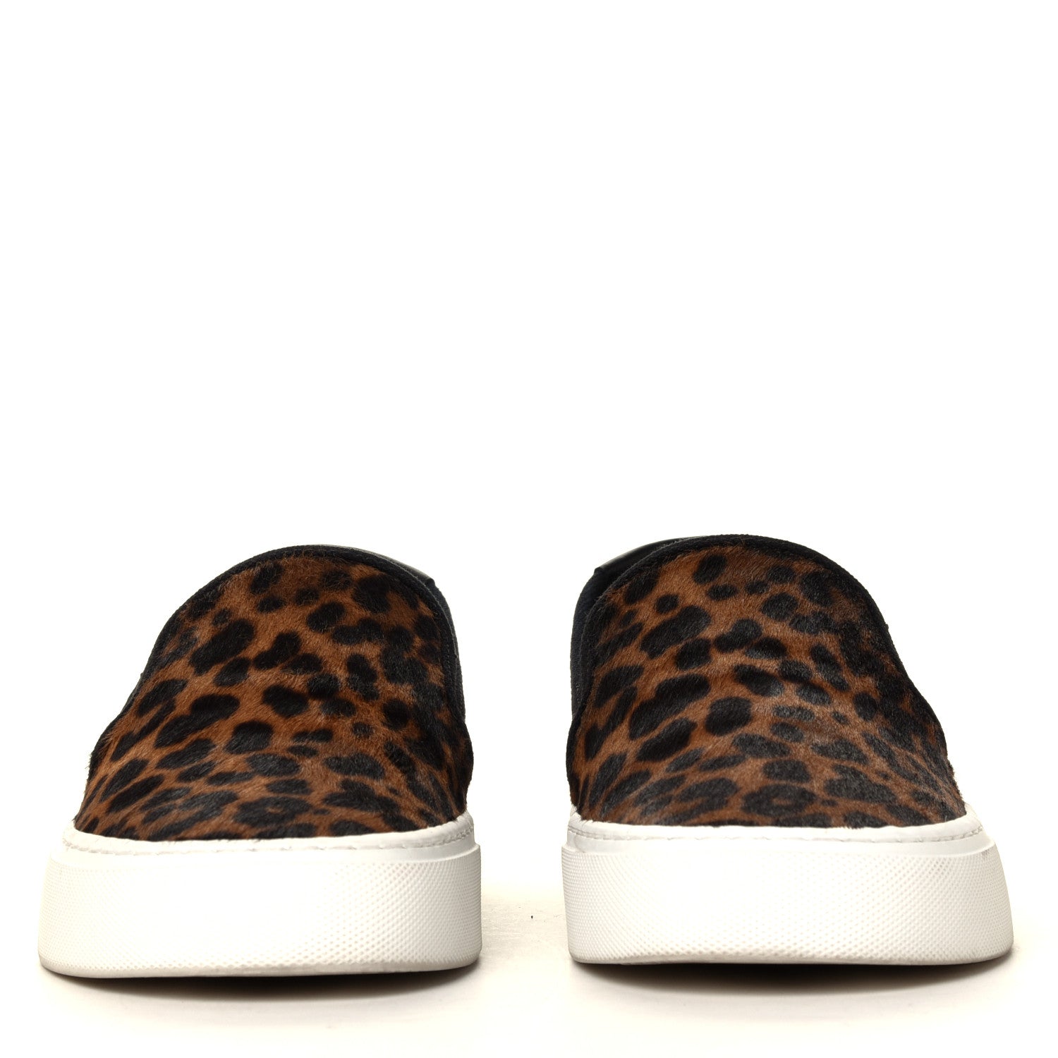 Saint Laurent Canvas Pony Spots Print Moon Plus Venice Slip On Sneakers 36.5 Natural Black 4 of 12