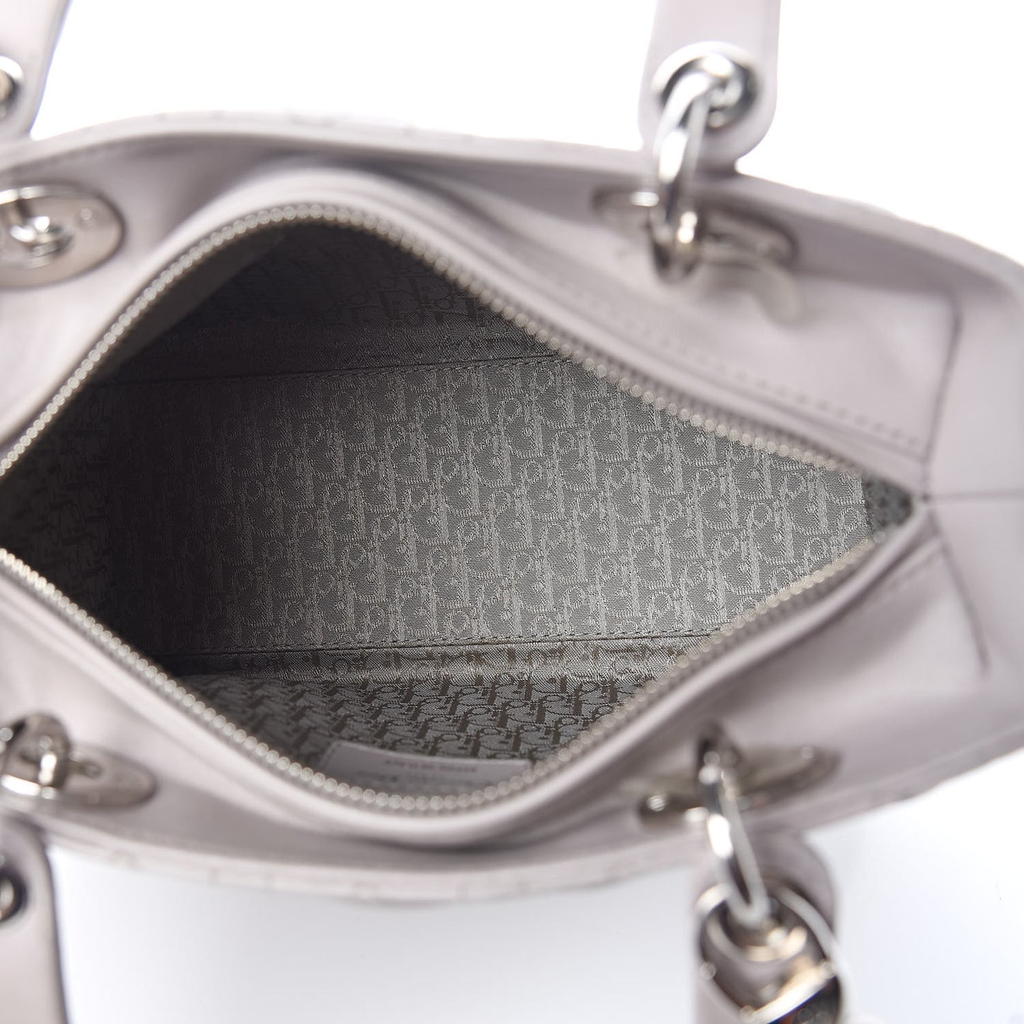 Lambskin Cannage Medium Lady Dior Grey