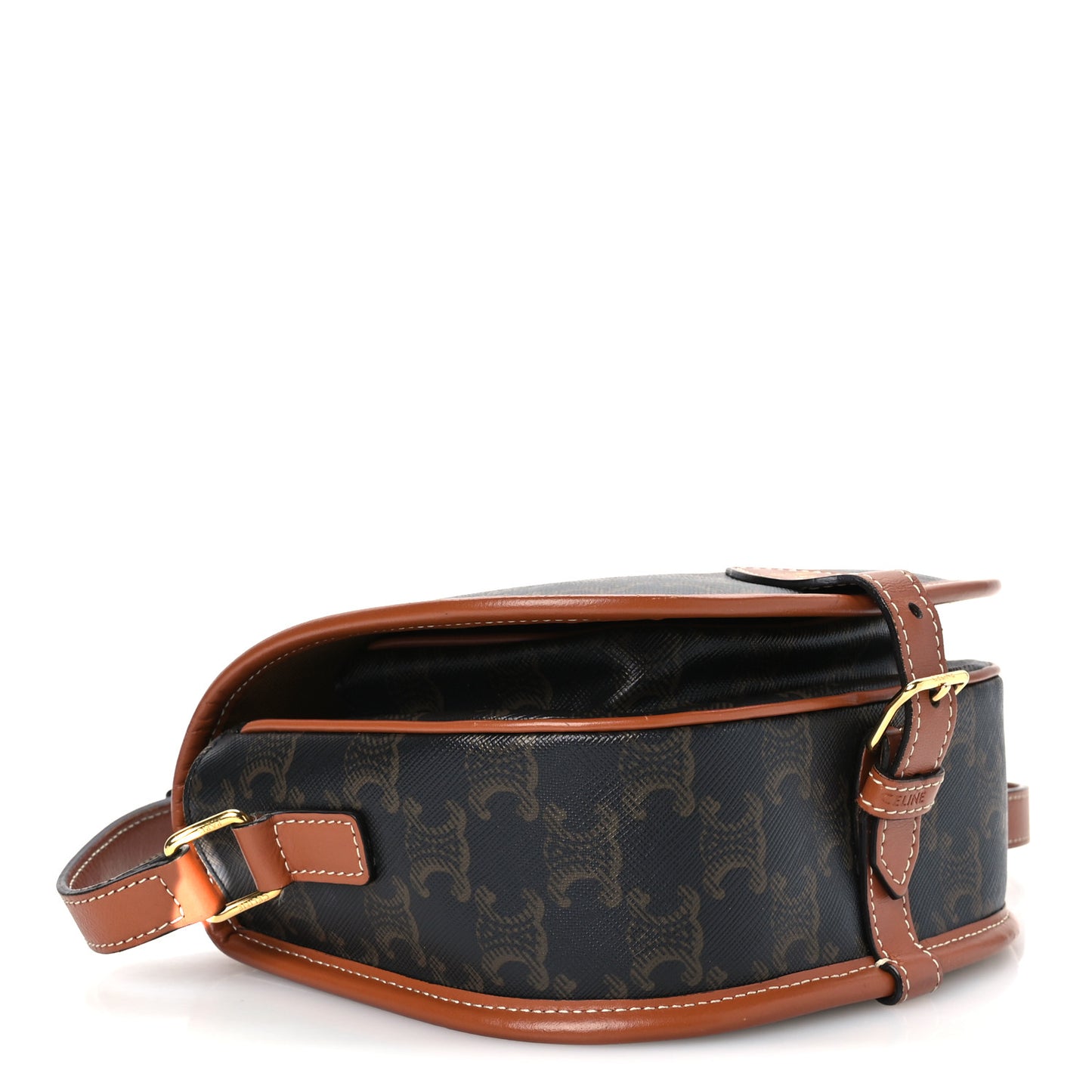Triomphe Canvas Medium Folco Bag Tan