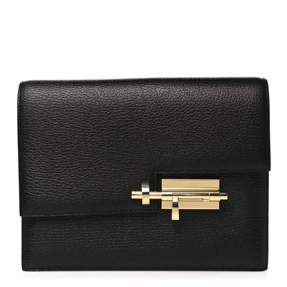 Hermes Chevre Mysore Verrou Clutch Black 1 of 10