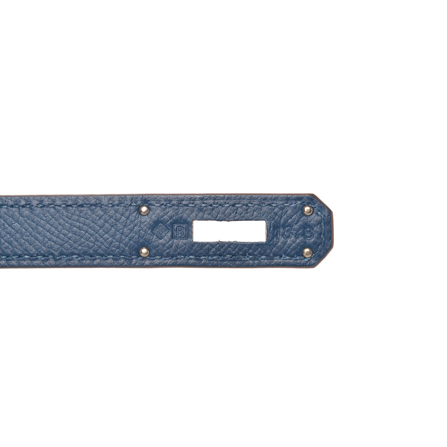 Hermes Epsom Kelly Flag Sellier 35 Bleu Thalassa White 9 of 10