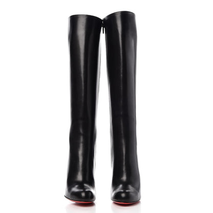 Christian Louboutin Calfskin Simple Botta 100 Knee Boots 37 Black 2 of 8